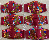 Hand Embroidered Face Masks - Floral