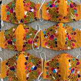 Hand Embroidered Face Masks - Floral