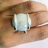 Parallel Glass Ring - White