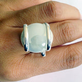 Parallel Glass Ring - White
