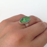 Cocol Blown Glass Ring - Green