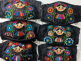 Reusable Embroidered FaceMasks - "Maria" Dolls