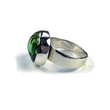 Round Blown Glass Ring - Green