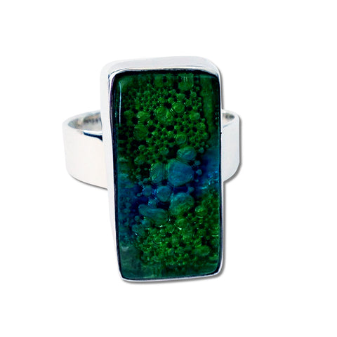 Rectangular Blown Glass Ring