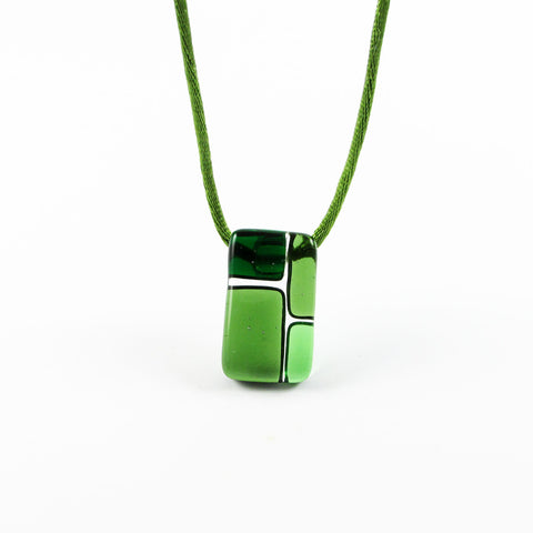 Cobblestones Mini Glass Pendant - Green