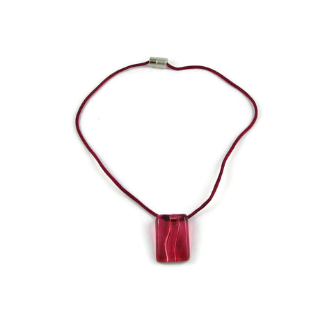 Waves Mini Glass Pendant - Cherry