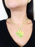 Mariposa Mini Glass Pendant - Lime