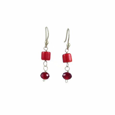 Julisa Earrings - Coral