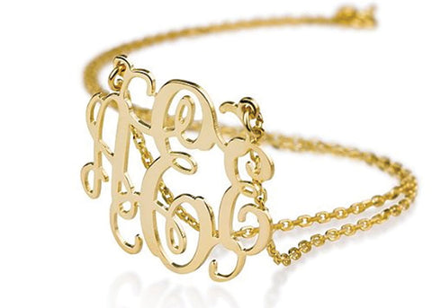 Gold Monogram Necklace