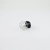 Onyx Curly Ring