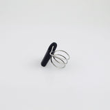 Onyx Curly Ring