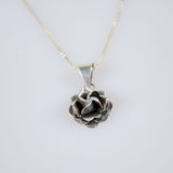 Oxidized Rose Pendant - Medium