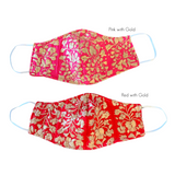 Deluxe Hand Embroidered Face Mask - Floral