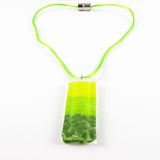 Picado Glass Pendant -Lime Green