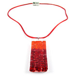 Picado Glass Pendant - Red