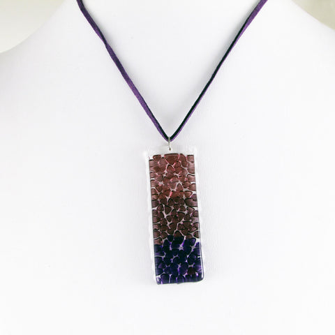 Picado Glass Pendant - Purple