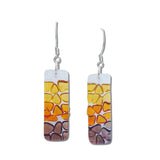 Picado Glass Earrings - Aqua