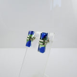 Blown Glass Rectangle Studs