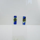 Blown Glass Rectangle Studs