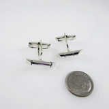 Checkerboard Silver Cufflinks