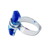 Wrap Blown Glass Ring - Navy