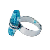 Wrap Blown Glass Ring - Aqua