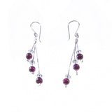 Xuxek Earrings - Garnet