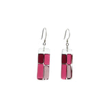 Cobblestones Glass Earrings - Purple