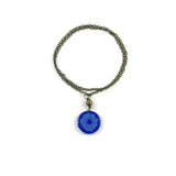 Mosaic Medallion Necklace - Blue