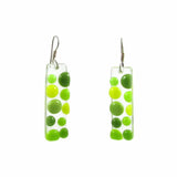 Bubbles Glass Earrings - Green