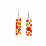 Bubbles Glass Earrings - Orange