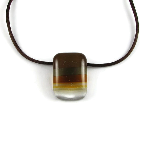 Ombre Mini Glass Pendant - Brown