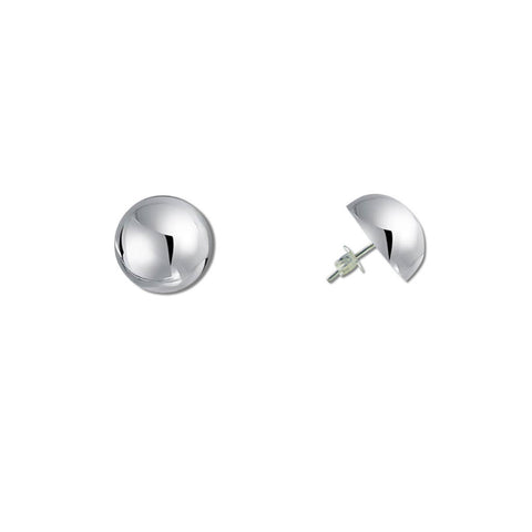 Half Ball Stud Earrings - 14mm