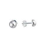 Half Ball Stud Earrings - 7mm