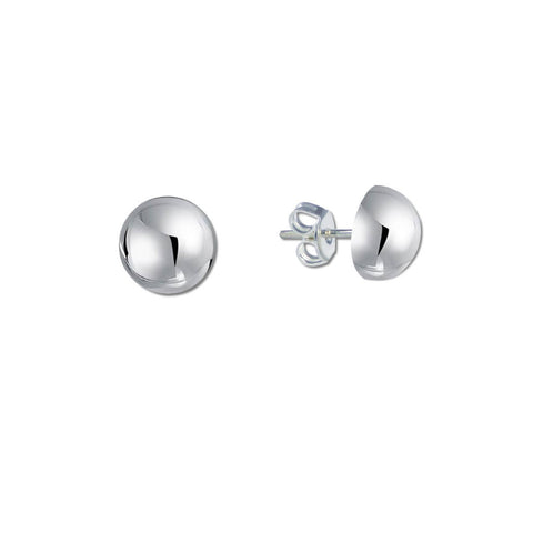 Half Ball Stud Earrings - 8mm