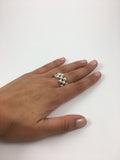 3 Row Woven Bead Stretch Ring