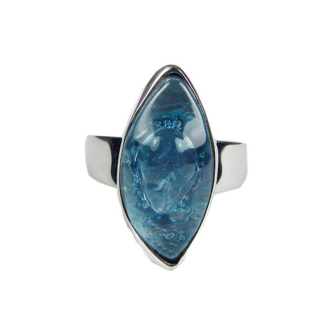 Cocol Blown Glass Ring - Aqua