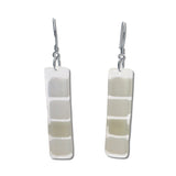 LMOL Glass Earrings - White