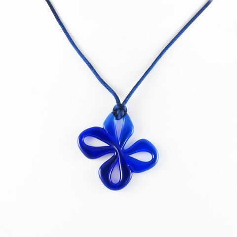 Mariposa Mini Glass Pendant - Navy