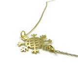 Gold Snowflake Necklace