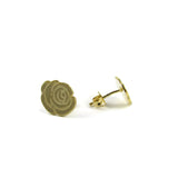 Gold Rose Stud Earrings
