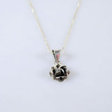 Oxidized Rose Pendant - Small