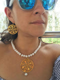 Pearl Medallion Necklace