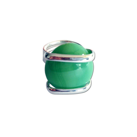 Parallel Glass Ring - Pistachio