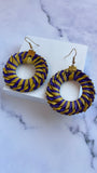 Woven Palm Circle Earrings