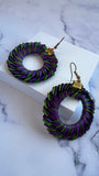 Woven Palm Circle Earrings