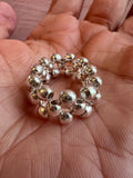 3 Row Woven Bead Stretch Ring