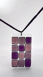 Squares Glass Pendant -9 colors
