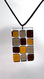 Squares Glass Pendant -9 colors