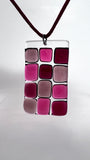 Squares Glass Pendant -9 colors